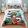 Spirited Away Bedroom 3Pcs Bedding Set Soft Bed Sheet Pillowcases Home Bedding Decoration