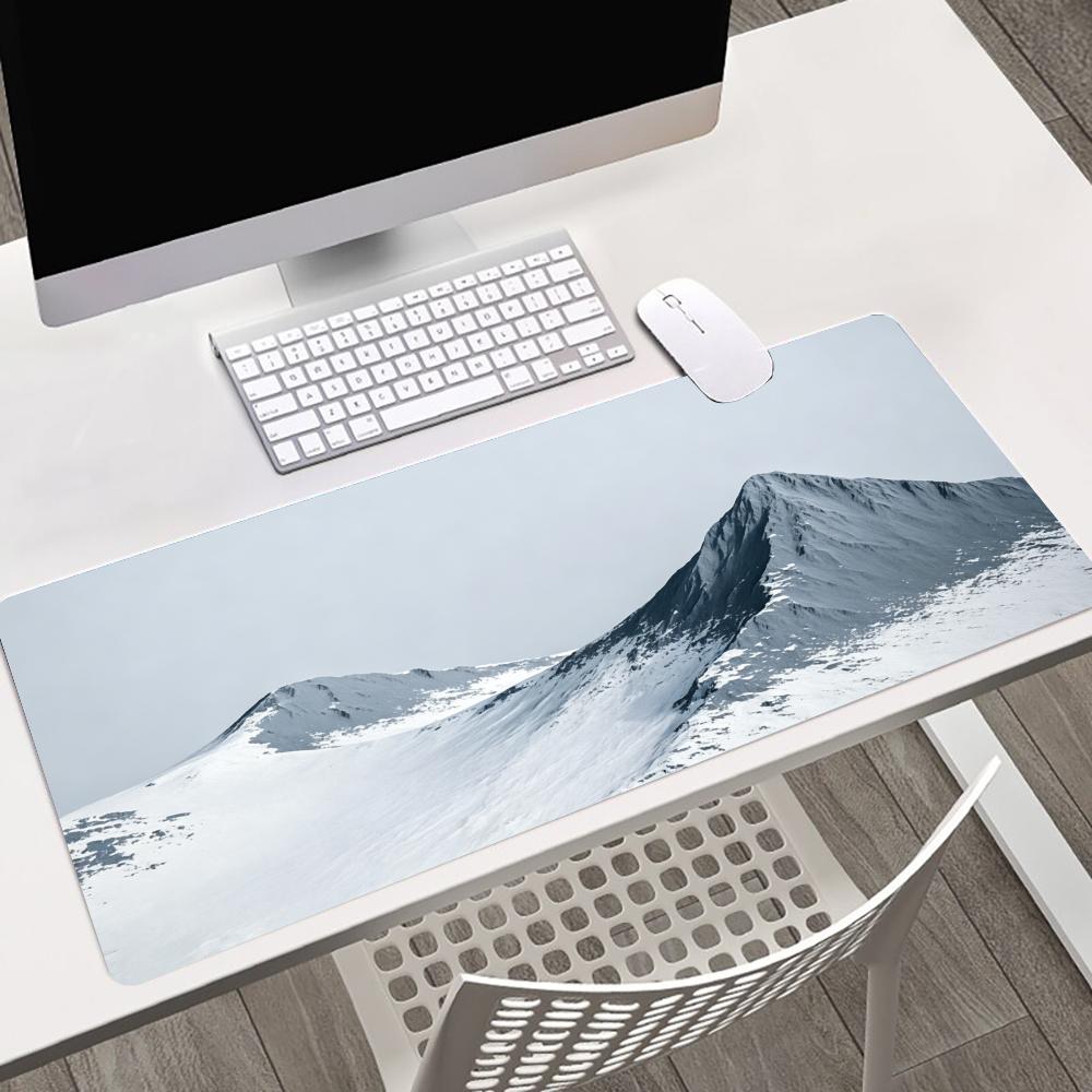 Mountain Snow Anti Slip Rubber Gaming Mouse Pad Large Extended Keyboard Desk Mat Gamers Office Pc Accessories Setup Gaming Mats