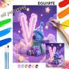 Набор для рисования маслом Stitch Буква V, набор для рисования своими руками, домашнее настенное украшение, декор для спальни со звездным облачным ночным небом