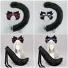 Handmade Dark Lolita Goth Black Red Lo Girl Jewelry Cat Ears Devil Necklace Hairpin