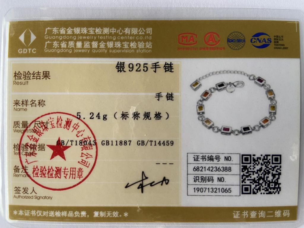 Браслет из стерлингового серебра 925 пробы с цветным цирконом ААА, модные ювелирные изделия