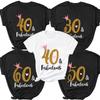 30th/40th/50th/60th Fabulous Graphic Print T-Shirt Women Clothing Harajuku Aesthetic Tops Female Birthday Party Gift Tee Shirts
