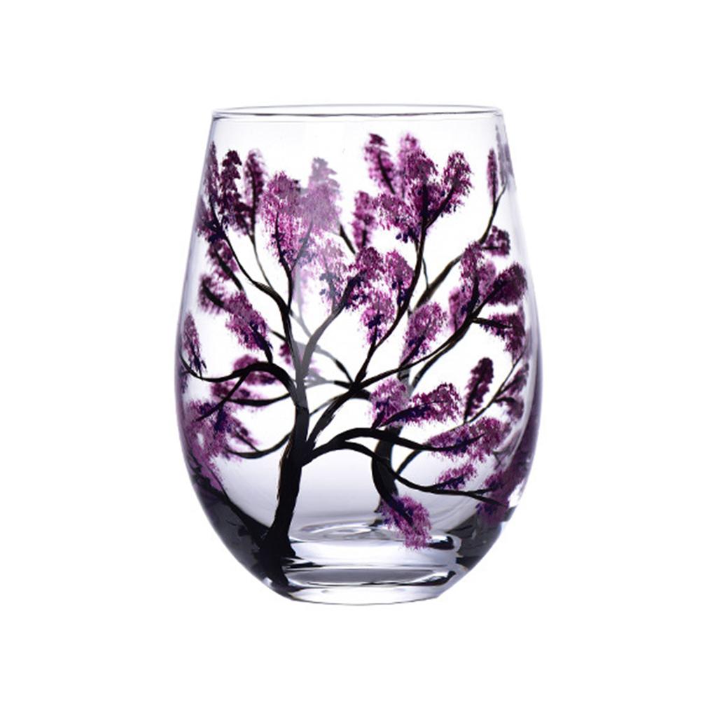 Креативный печатный стеклянный стакан Four Seasons Trees Винные бокалы Пивные кружки Винный стакан Материал стекла для вина Пива и коктейлей