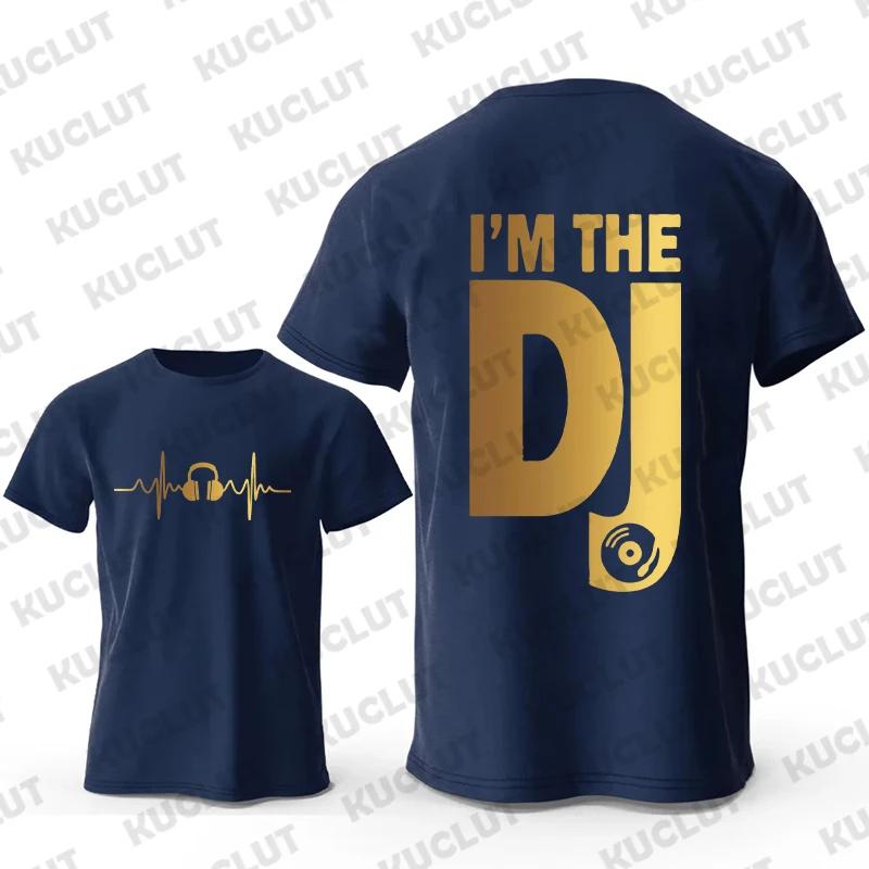 DJ Headphone Print T Shirts Turntablist Graphic Men's Street Streetwear Short Sleeve Recorded Music Gifts Tee T-shirt Clothing