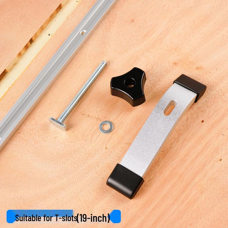 Aluminum Pressure Block T-Slider Handle for Woodworking T-Slot Guide Rail