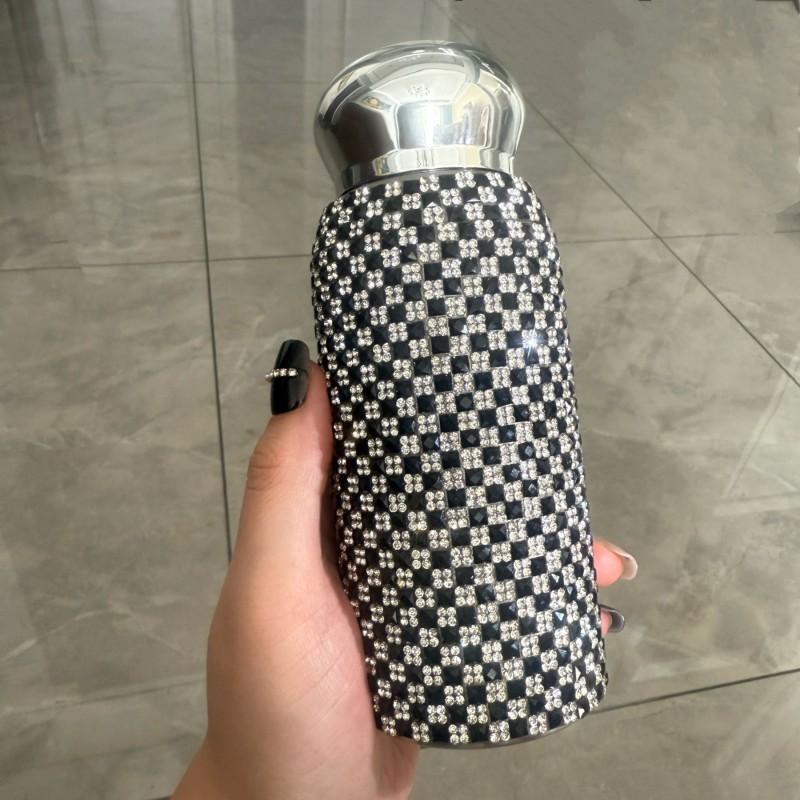 Stainless Steel Insulated Tumbler Women Sparkling Rhinestone Mini Travel Mug 220ml Portable Vacuum Cup Office School
