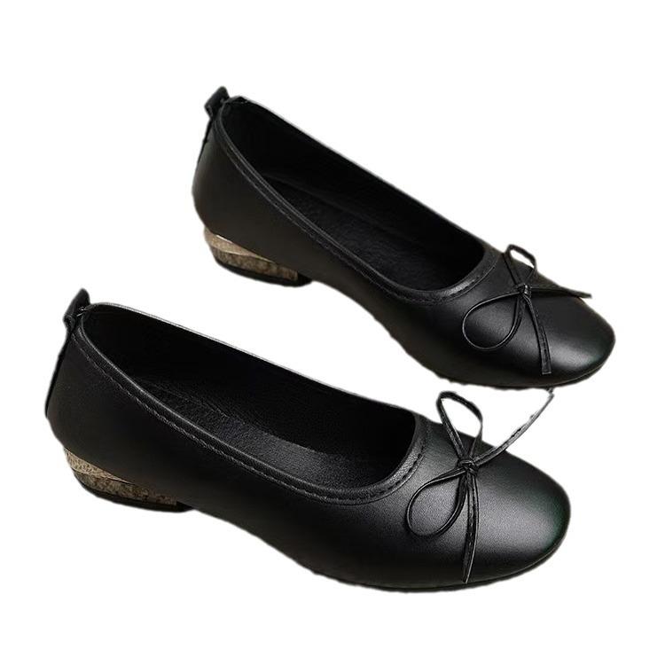 Туфли Мэри Джейн на плоской подошве женские летние 2024 года, новые туфли-шапочки с одной педалью для беременных женщин, легкие вечерние туфли из кожи
