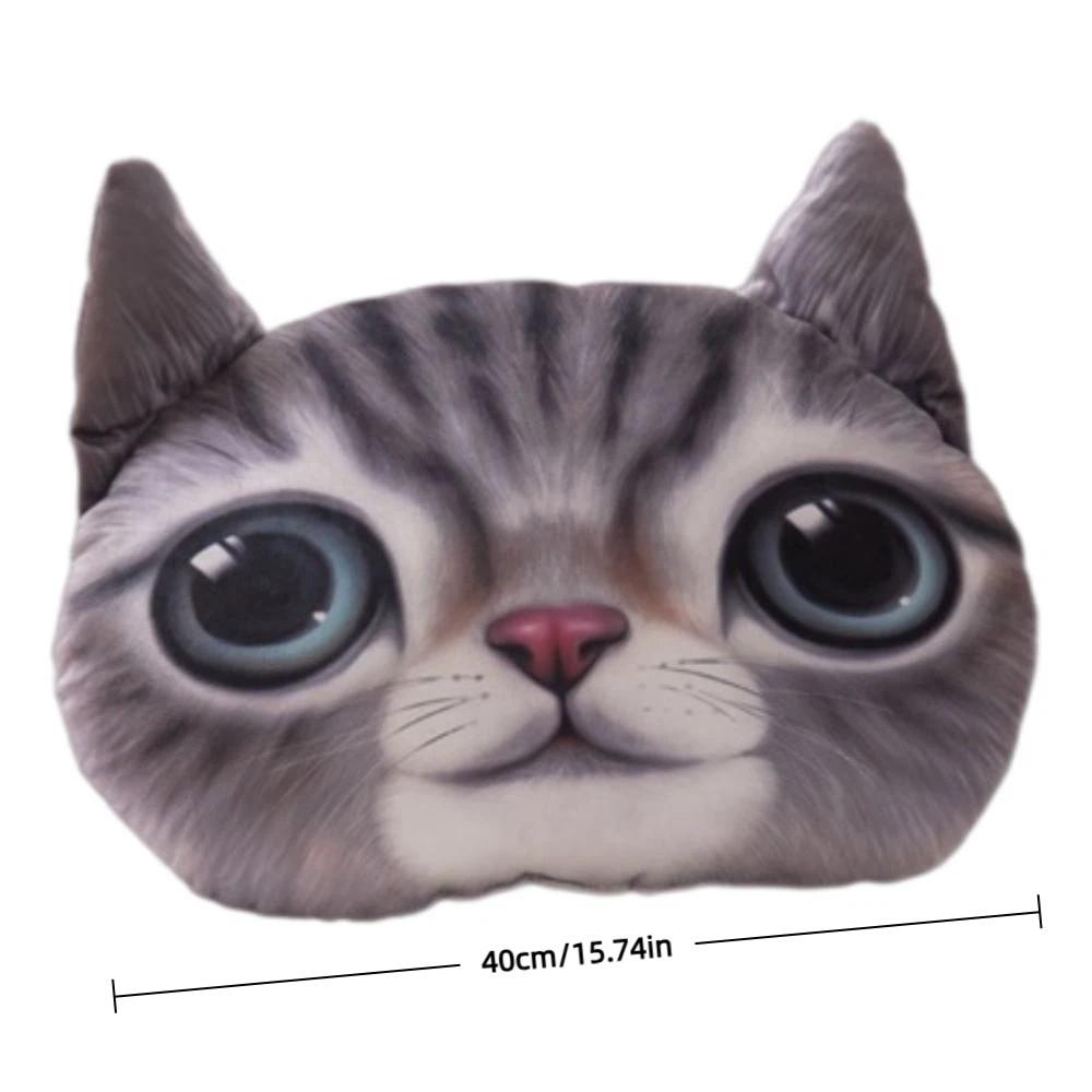Realistic Cat Dog Head Pillow Cushion 3D 40CM Car Seat Cushion Multipurpose