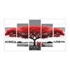Red Tree 5D DIY Full Drill Diamond Painting  5-picture Combination Craft Kit