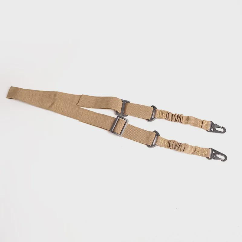 Black Tactical Nylon Double Point Gun Strap - Outdoor Combat & Training Crossbody Belt