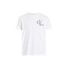 Letter Logo Print Round Neck Short Sleeve T-Shirt Men Tops White J30J325498-YAF