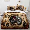 New Classic Motorcycle Bedding Set Single Twin Full Queen King Size Knight Bed Set Adult Kid Bedroom Duvet Cover Sets 3D Print