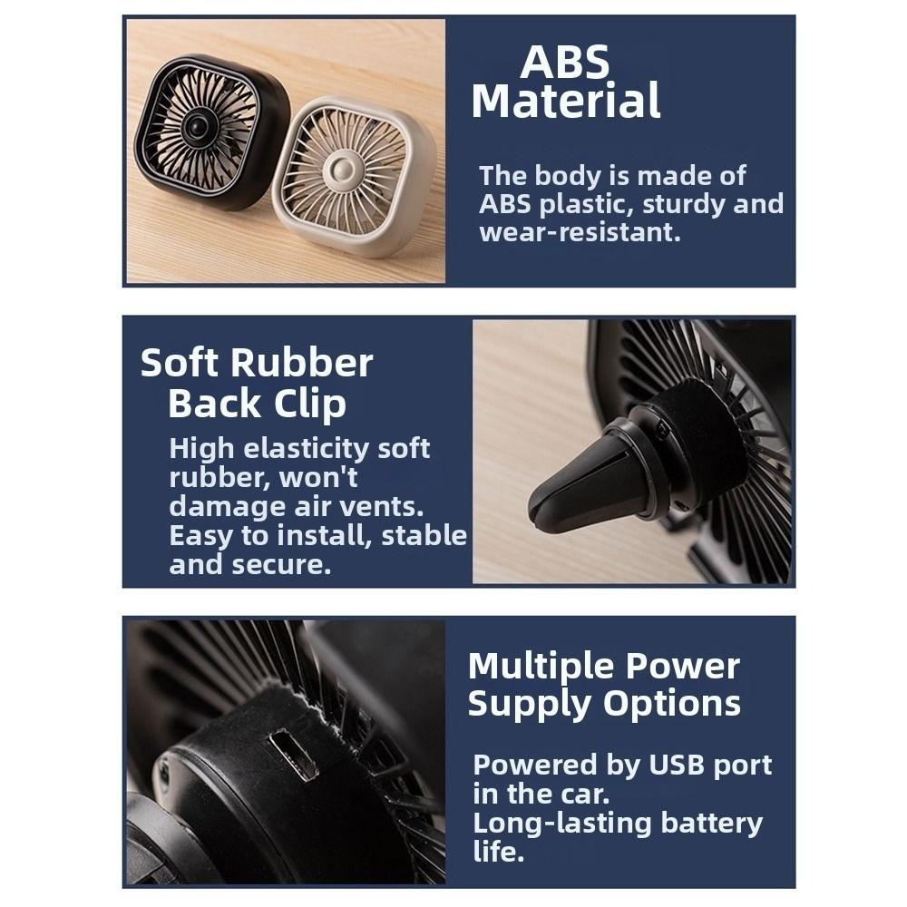 Adjustable Car Air Outlet Fan Colorful Lighting Mini Air Conditioner  Auto Cooling