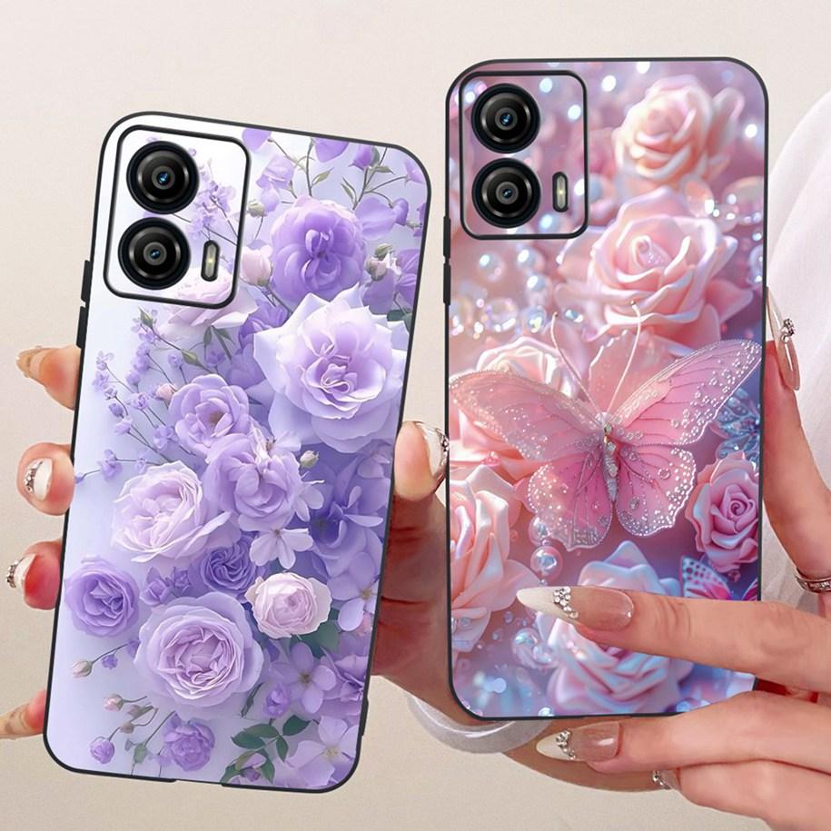For Motorola Moto G53 5G Case XT2335-2 New Stylish Butterfly Flower Fundas Soft Silicone Phone Cover For Moto G13 G23 G73 Bumper