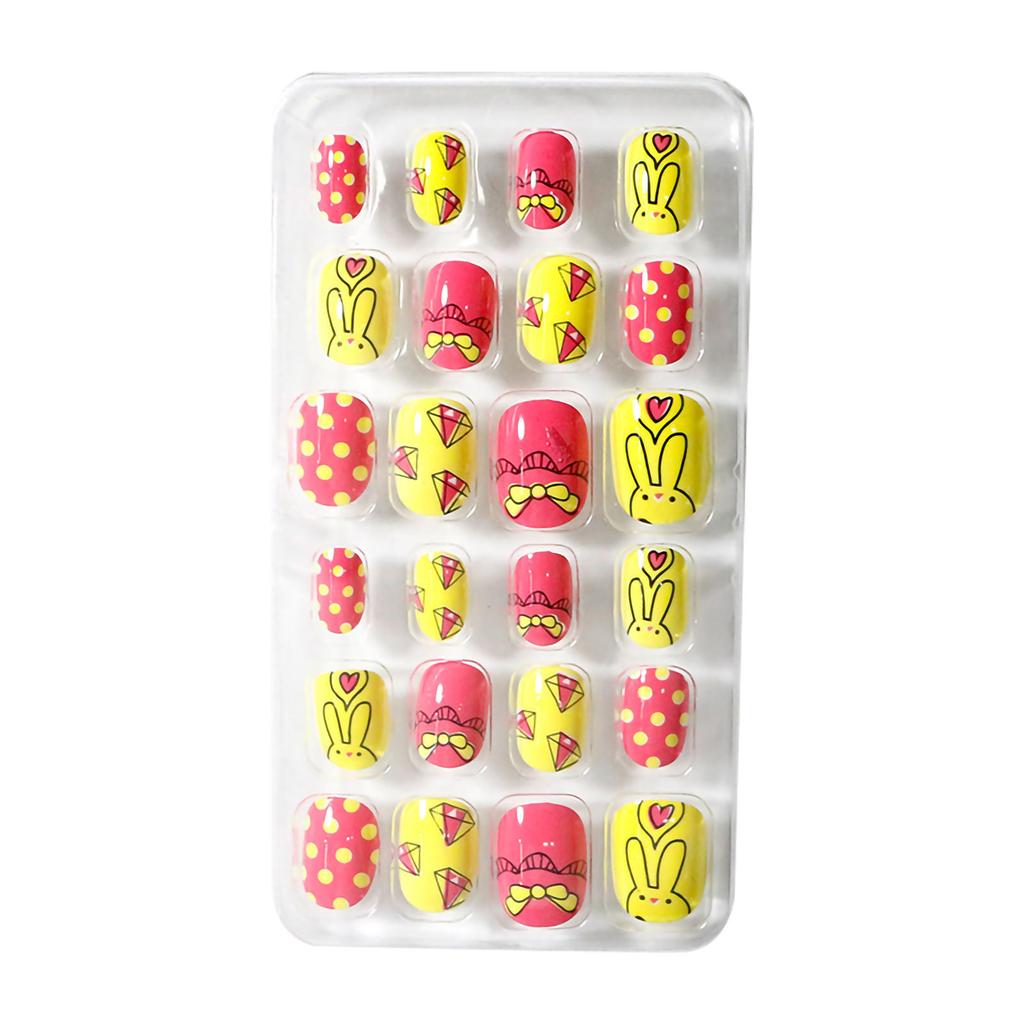 24 пакетика носимых гвоздей, готовые ногти, детские ногти, готовые ногти