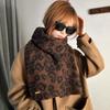 Korean Style Leopard Print Scarf Lightweight Winter Shawl Fashion Imitation Wool Scarf  Unisex
