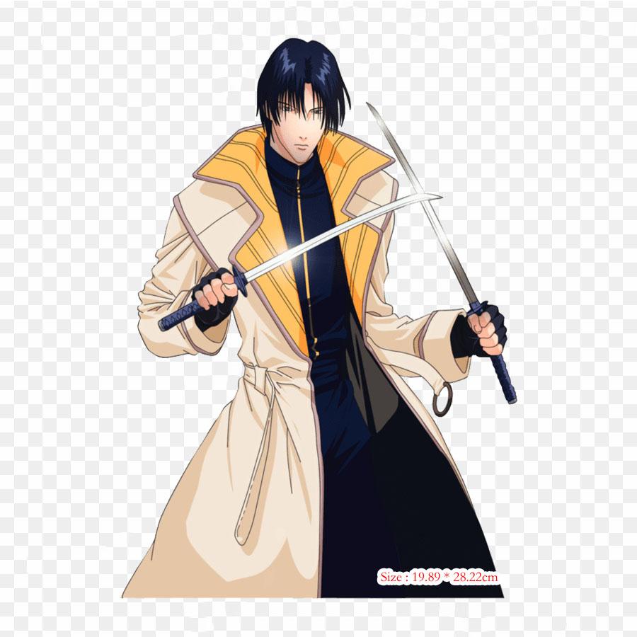 Anime Kenshin Himura Iron On Patches For Clothing Applique Stickers On Clothes Heat-Sensitive Custom Patch