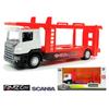 1/64 Scania Truck Car Car Carrier Trailer Transporter Белый цвет
