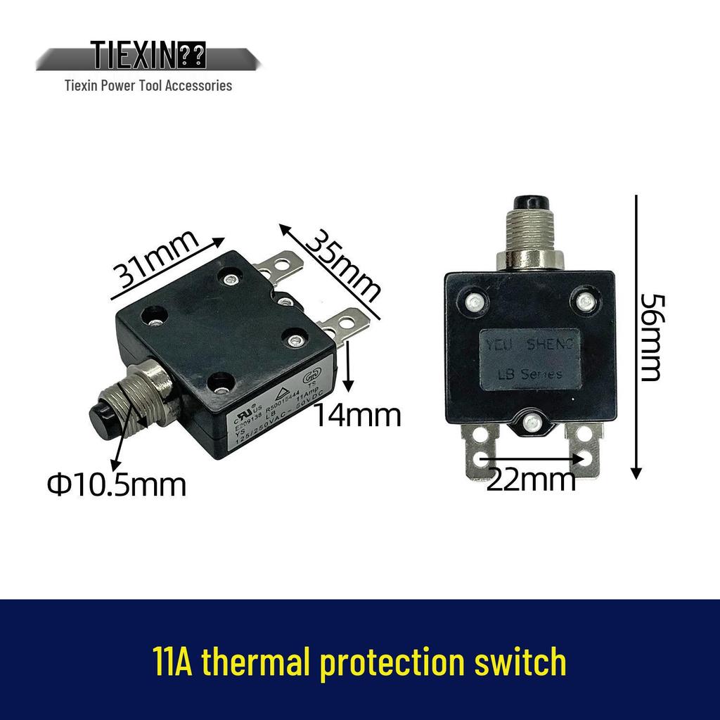 Item No. 07352: Type 98 Series 11A Thermal Protection Switch, Power Overload Protector L1/L2/w55/66.