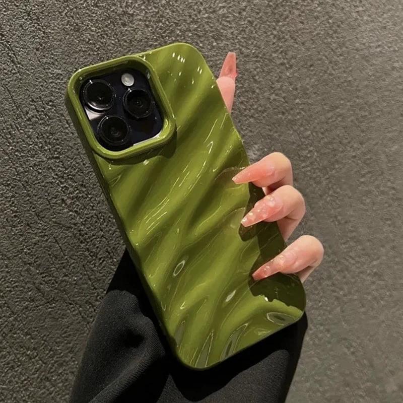 Мягкий чехол для телефона с волнистым узором в стиле конфет для iPhone 17 16 11 12 13 14 15 Pro Max Xs Max XR 7 8 Plus 17air Ударопрочный бампер