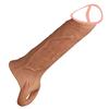 Penis Extender Sleeve Thick Hollow Realistic Silicone Delay Ejaculation Enlargement Reusable Condom Training Dildo Sex Toys