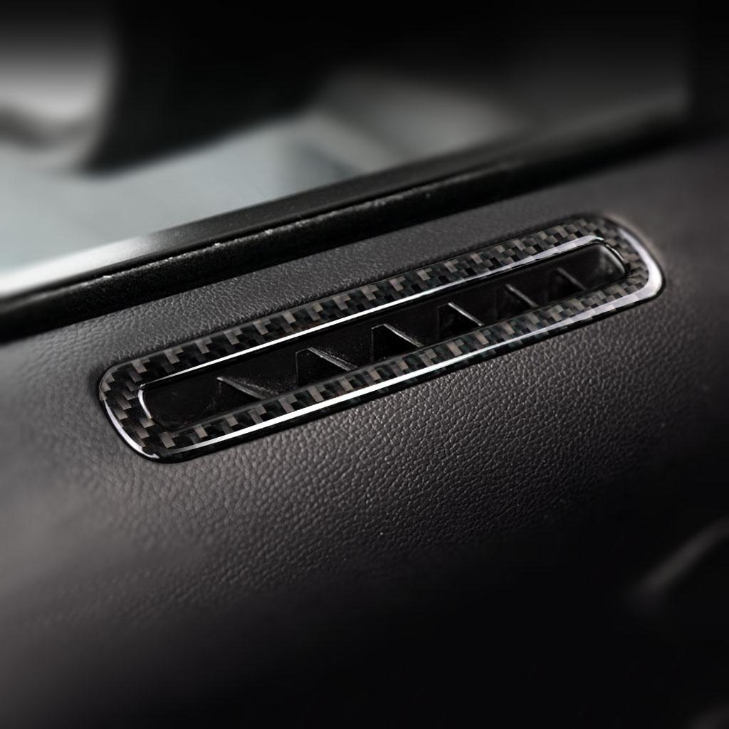 For Ford Mustang 15-17 Carbon Fiber Car Door Air AC Outlet Vent Molding Cover Trim Sticker Car Styling Auto Accessories Decals