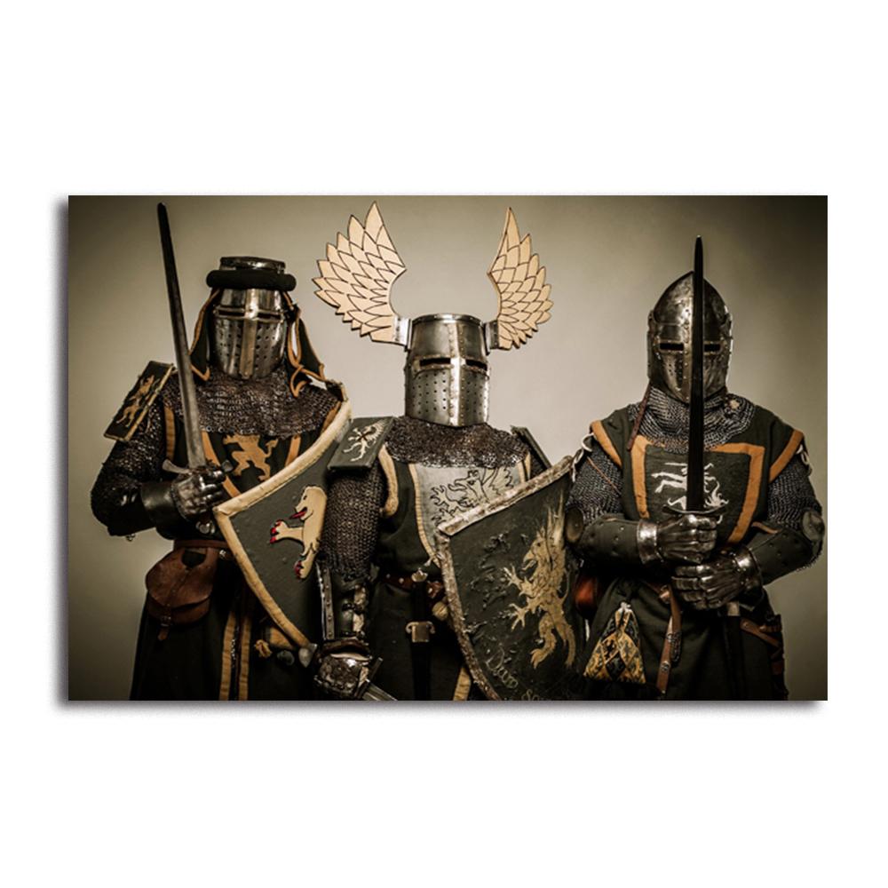 Европейский Рыцарь Плакат Украшение Холст Картина Винтаж Минималистский Средневековый Воин Спальня Декор Гостиной Художественные принты Фреска