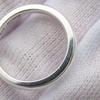 Used TIFFANY&Co. Ring Stacking band EU#49 Silver925/diamond 2.5g Silver 1PD