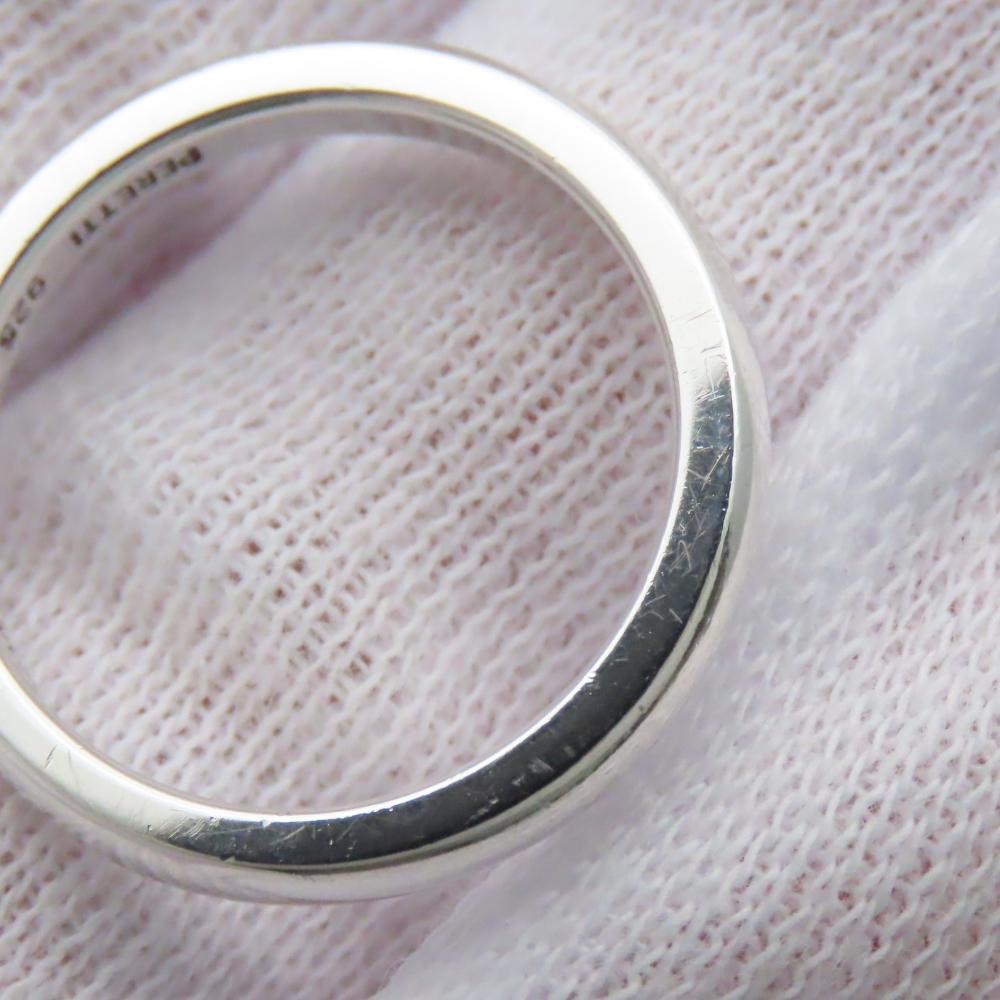 Used TIFFANY&Co. Ring Stacking band EU#49 Silver925/diamond 2.5g Silver 1PD