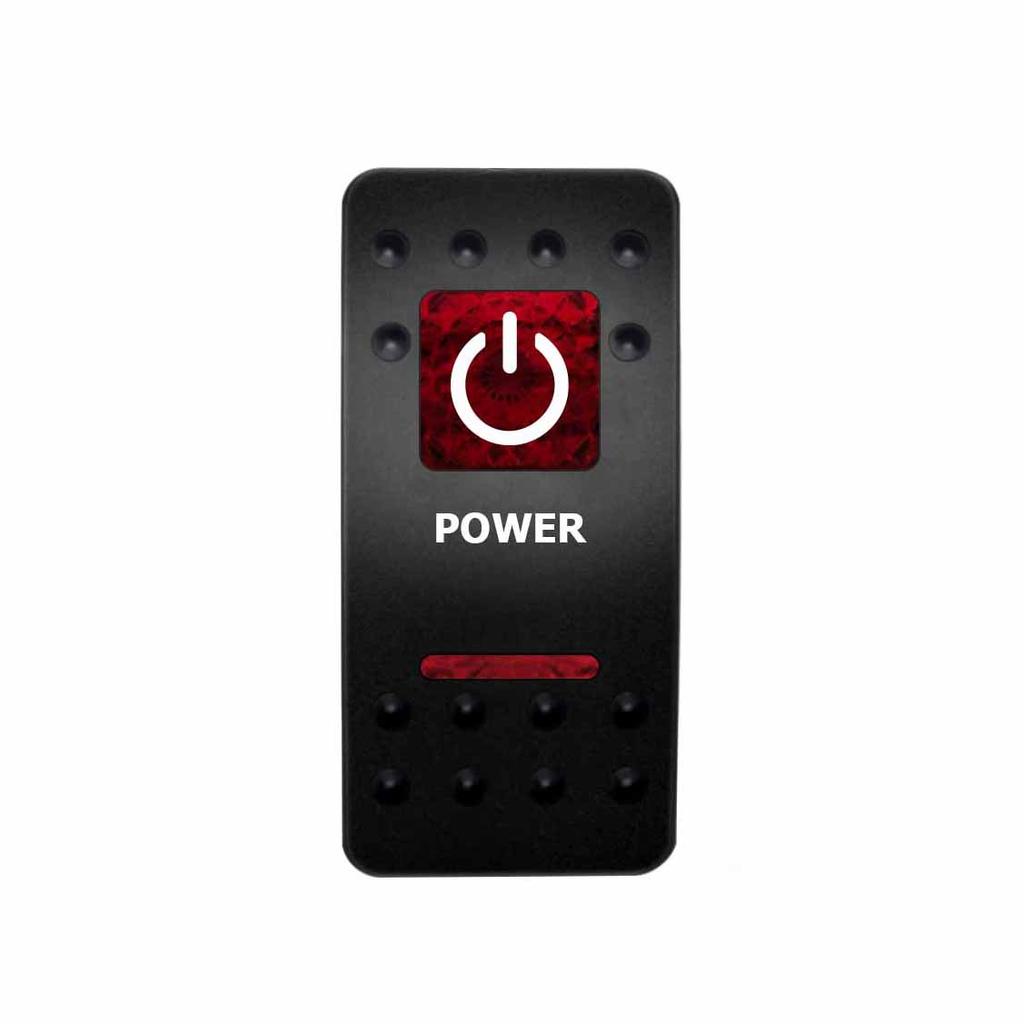 12V 24V Car Boat LED Button Switches Dual RED Lights 5P SPST Waterproof Rocker Switches for ARB Marine RV 4×4 Caravan