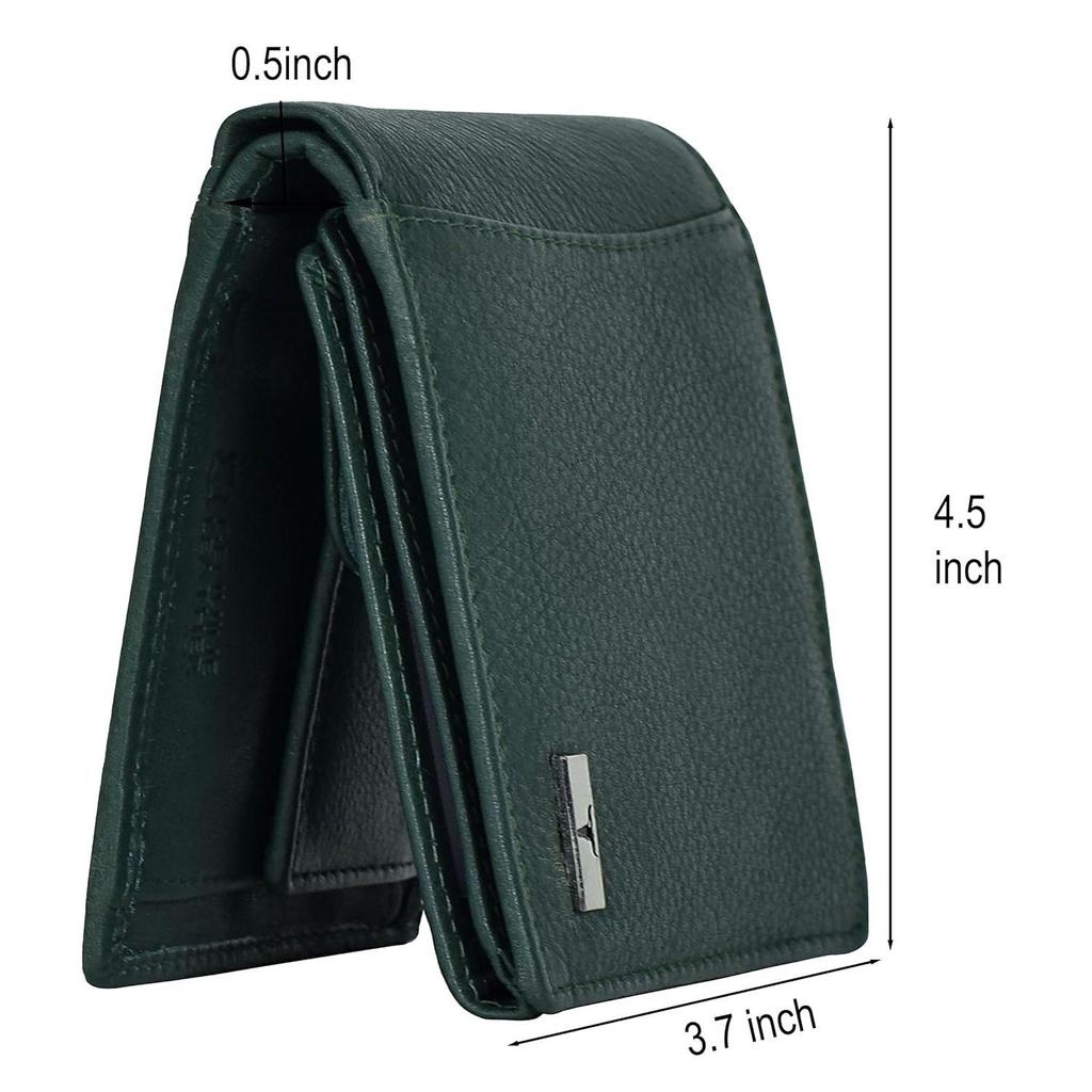 Oliver Green Leather Wallet for Men, 6 Card Slot