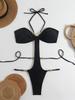 Bandage Sexy Women One Piece Swimsuit Swimwear Female Thong Solid Biquini Monokini Swimming Suit Bathing Suit Beachwear