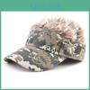 Cap Fake Fashion With Baseball Hair Summer Mens Outdoor Camouflage Visor Hat Women Adjustable Sunshade Snapback Wig Top Caps