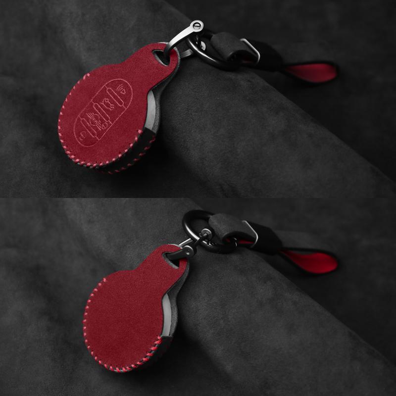 Suitable for BMW MINI Alcantara Suede Key Cover Cooper Countryman Hand-swen Key Case Buckle Car Accessories CVA2