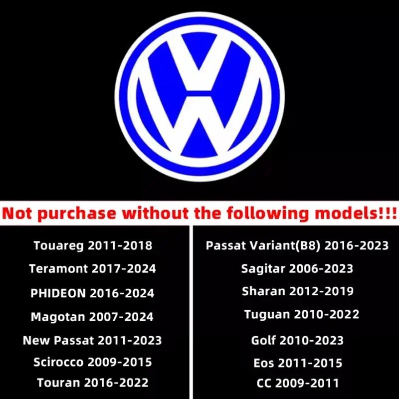 Car HD Door Welcome Lights Led Projector Decor Lamp For VW R Line GTI Atlas Jetta Touareg Variant Golf Polo Taos Nivus Passat Ti