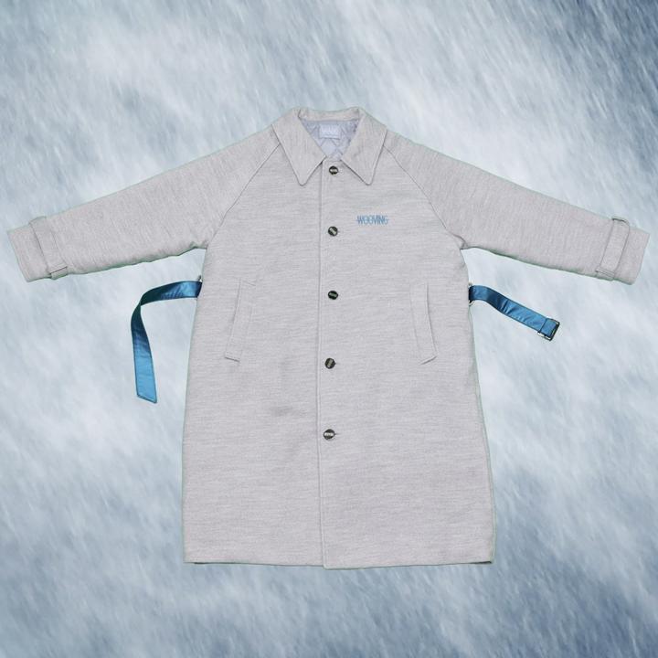 Wooving Long Collar Padded Coat (Gray)