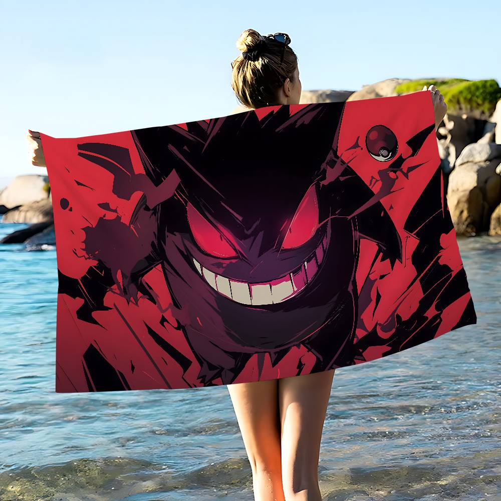 Cartoon G-GengarSS Bath Towel Microfiber Soft Water Absorbing Breathable For Girl Kids Decorative Cartoon Beach Towel