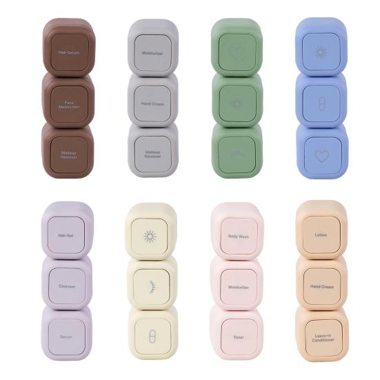 3 шт. Магнитные коробки для хранения, дорожные контейнеры, не содержащие BPA, устойчивые к утечкам, портативный шампунь