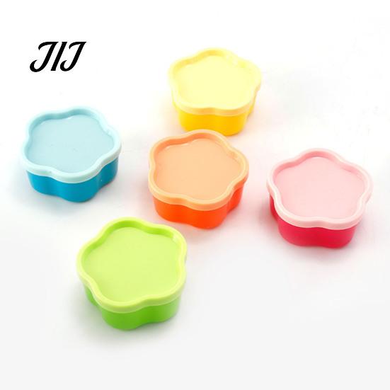 Stackable Storage Containers 5Pcs Mini Box with Lids, Plastic Containers, Reusable Portable Boxes Heart/Square/Flower Shape Food Organizer for