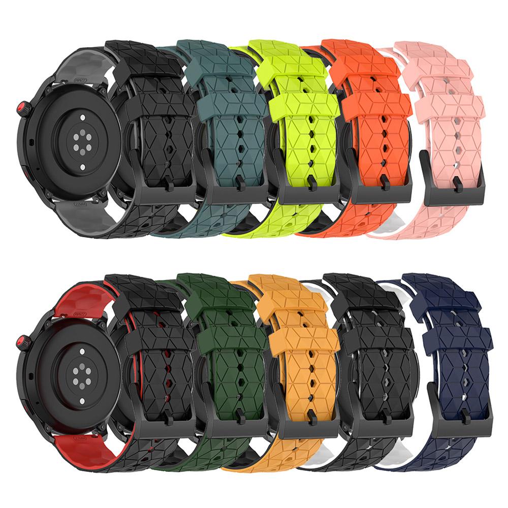 Силиконовый ремешок 20 мм 22 мм для Huami Amazfit GTR 4 GTS 3/2 Bip, браслет с футбольным узором, ремешок для браслета Huawei Watch GT 3/2, 42 мм, 46 мм