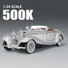 Szvm1 1:24 Mercedes-Benz 500K 1936 Классический автомобиль Сплав Модель автомобиля Звук и свет Оттяжка Детская игрушка Коллекционные предметы Подарок на день рождения