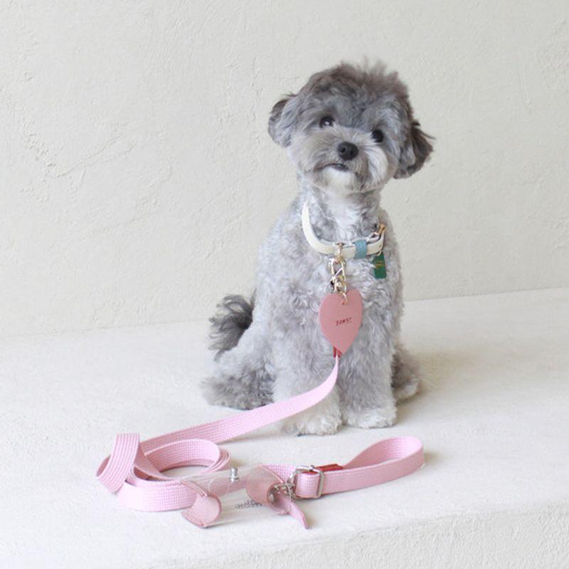 MAISON DE MIU Персональный цветной поводок Розовый/Коралловый