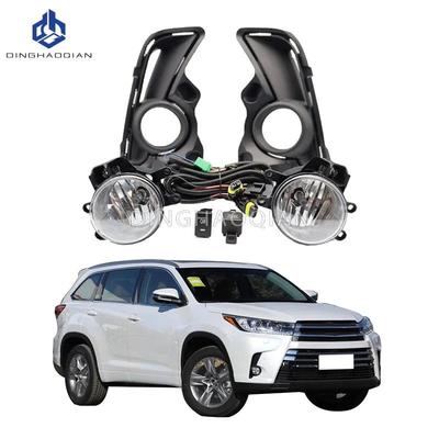 1 комплект противотуманных фар и фар для Toyota HighLander 2018 2019 2020 Противотуманные фары Комплект автомобильных противотуманных фар с проводкой, лампочками и переключателем