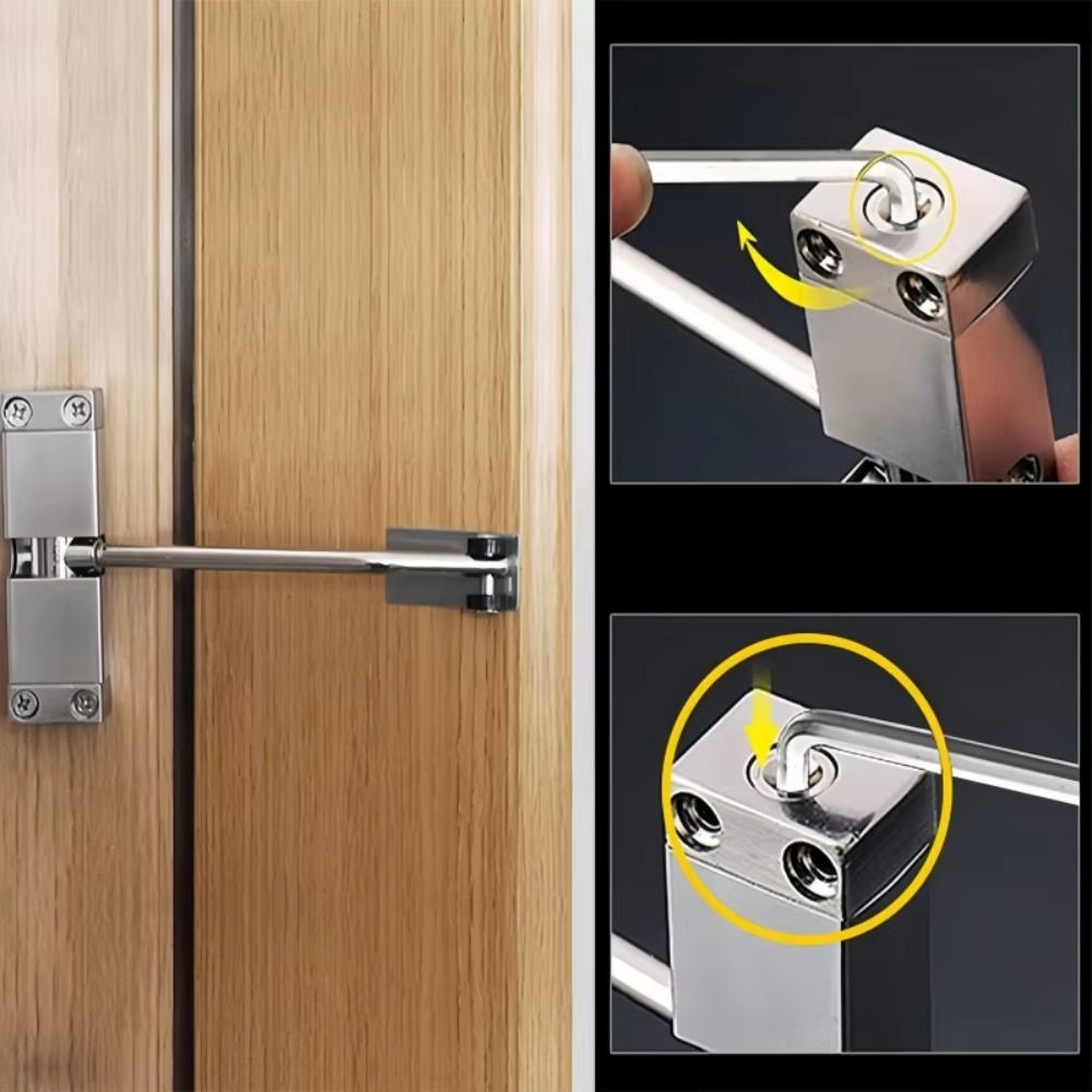 Aluminum Zinc Zinc Alloy Door Closing Hinge Safety Spring Door Closer Automatic Door Closer Furniture