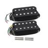 FLEOR Alnico 2 Humbucker Pickup HBA2 Electric Guitar Humbucker Neck and Bridge Pickup Black Set,