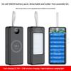 P12 12 шт. Корпус Power Bank для аккумуляторов 18650 DIY Двойной USB Type-C 10 Вт 22,5 Вт 15 Вт Беспроводная зарядка Аккумуляторы не включены Для телефона