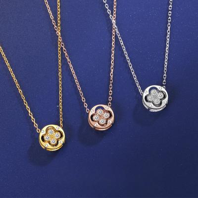 Умное ожерелье с четырьмя листочками клевера женские аксессуары Mori ниша высокого класса чувственный предмет ювелирные изделия ins стиль