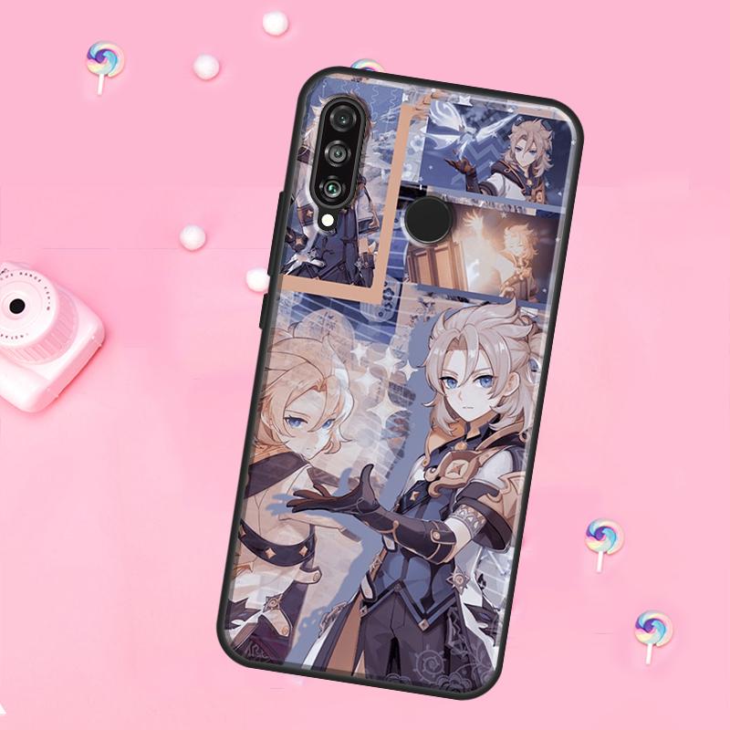 Чехол Genshin Impact Albedo для Huawei Nova 12s 12i 8i 11i 9 10 SE Y60 Y70 Y90 Y72 Y73 Y61 Y91 P60 Pro P30 P40 Lite