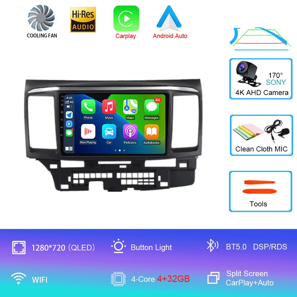Android 14 для MITSUBISHI LANCER 9 10 X 2008 2009 2010 2011 - 2016 9-дюймовый стерео аудио автомобильный радиоприемник GPS плеер Carplay Auto Screen