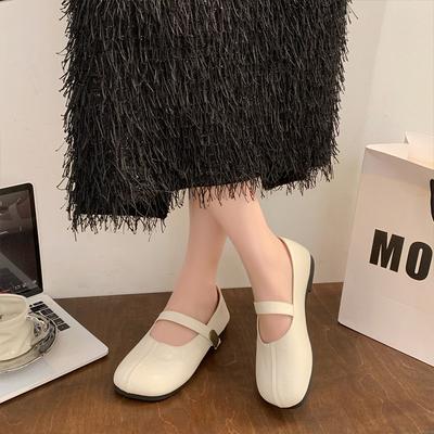 Туфли Мэри Джейн в сказочном стиле, одинарные туфли женские 2025 весна новинка, корейская версия, мягкая подошва, неглубокий вырез, плоская подошва, туфли-дудочки, туфли для бабушки